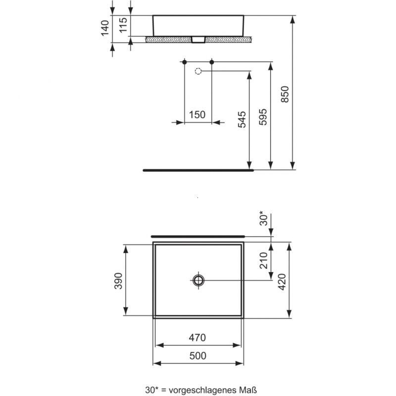 LAVOAR STRADA 50X42 FARA GAURA PENTRU BATERIE, FARA PREAPLIN